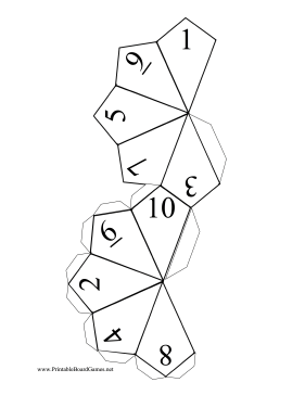 10-Sided Die Printable Board Game