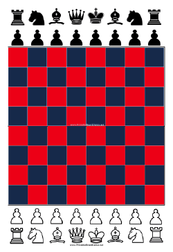 Chess Board Printable Board Game