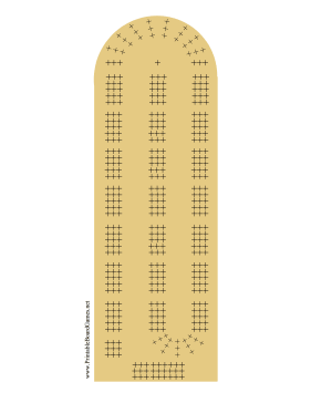 Cribbage Board Printable Board Game