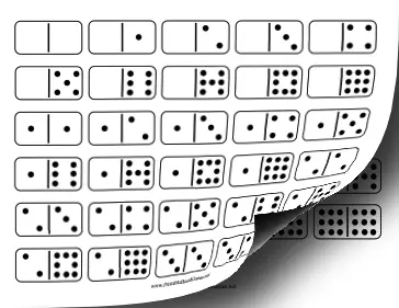 Domino Double-Nine Set Printable Board Game