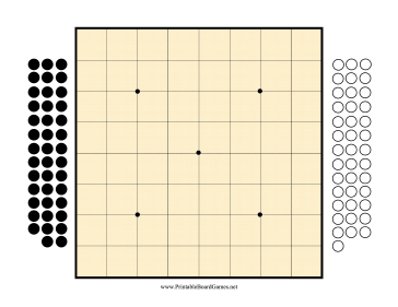 Go Board 9x9 Printable Board Game