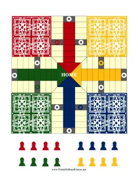 Pachisi Board Printable Board Game